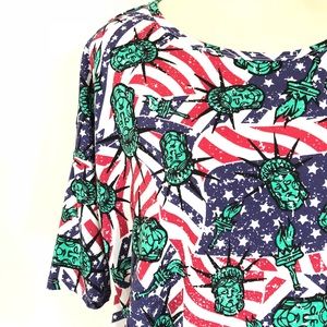 🇺🇸🗽 LULAROE IRMA TUNIC AMERICANA LADY LIBERTY